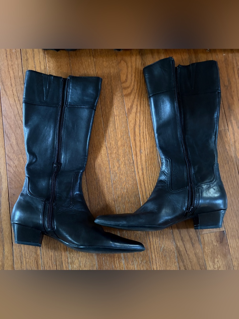 Franco Sarto Tall Leather upper Black Boots